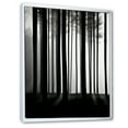 thumbnail image 2 of Designart "Silence Photography: Black And White Forest II" Forest Floater Framed Canvas Wall Art, 2 of 5