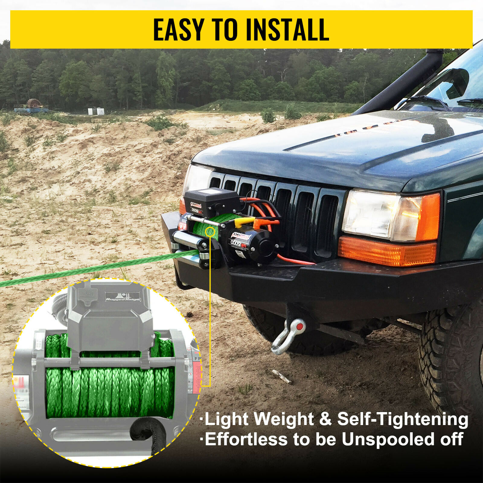 Synthetic Winch Rope Line Cable 5 16 X 100 12000 Lb Capacity Atv Utv Green Walmart Com Synthetic Winch Rope Line Cable 5 16 X 100 12000 Lb Capacity Atv Utv Green Walmart Com