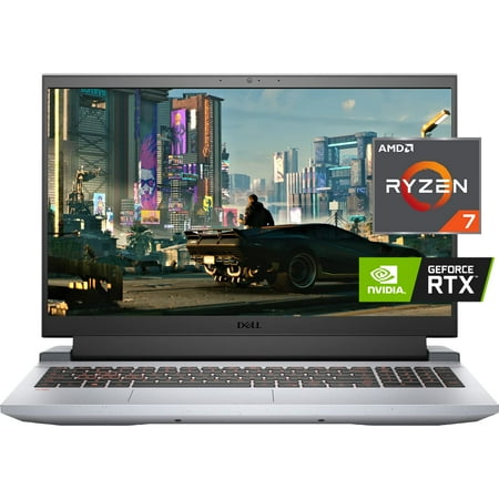 Dell G15 Gaming Laptop, 15.6 inch FHD 120Hz Display, AMD Ryzen 7 5800H 8-Core Processor, NVIDIA GeForce RTX 3050Ti, Backlit Keyboard, Wi-Fi 6, Windows 11, Phantom Grey (64GB RAM | 1TB PCIe SSD)