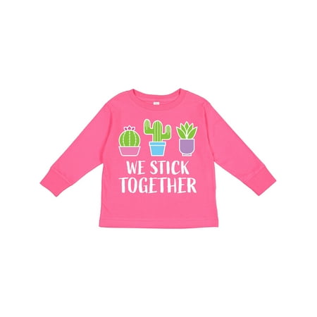 

Inktastic We Stick Together with Cacti and Succulent Boys or Girls Long Sleeve Toddler T-Shirt