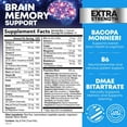 thumbnail image 3 of Brain Memory Supplement Pills - 3X Strength Nootropics for Concentration, Clarity & Focus Support - Brain Health Cognitive Vitamins with Bacopa, Phosphatidylserine & DMAE, Brain Booster - 60 Capsules, 3 of 10