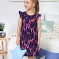 thumbnail image 4 of Vsdgher Attrape-Rêves Violet pour Filles Chemises de Nuit Manches Courtes à Volants Robe de Nuit Pyjama pour Fête Pyjama-TTG, 4 of 6