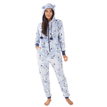 

Munki Munki Ladies Plush One-Piece Hooded Pajama SIze XS