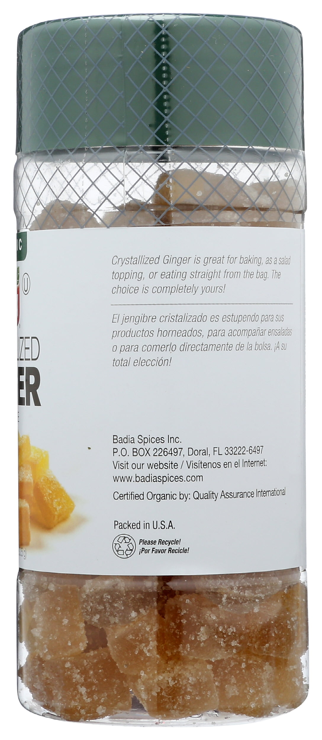 Pack of 12, Badia Organic Crystallized Ginger, 10 oz
