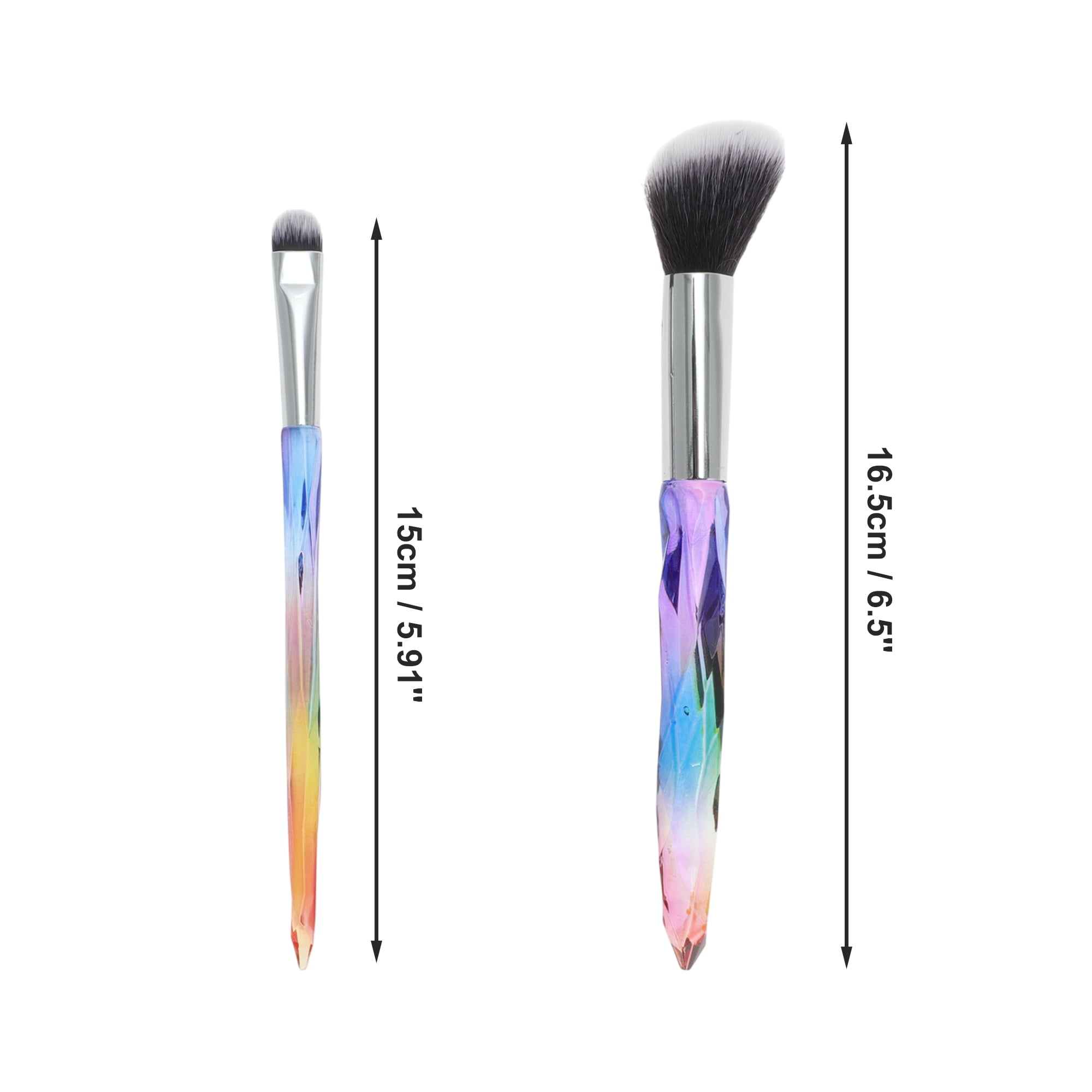 Unique Bargains 5 Pcs Durable Crystal Makeup Brush Set for Bathroom Purplish Red