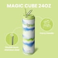 thumbnail image 5 of BOTTLE BOTTLE Insulated Water Bottle 24oz with Straw Lid and Handle for Sports Travel Gym Stainless Steel Water Bottles Double-Wall Vacuum Metal Leak Proof BPA-Free (Mist), 5 of 7