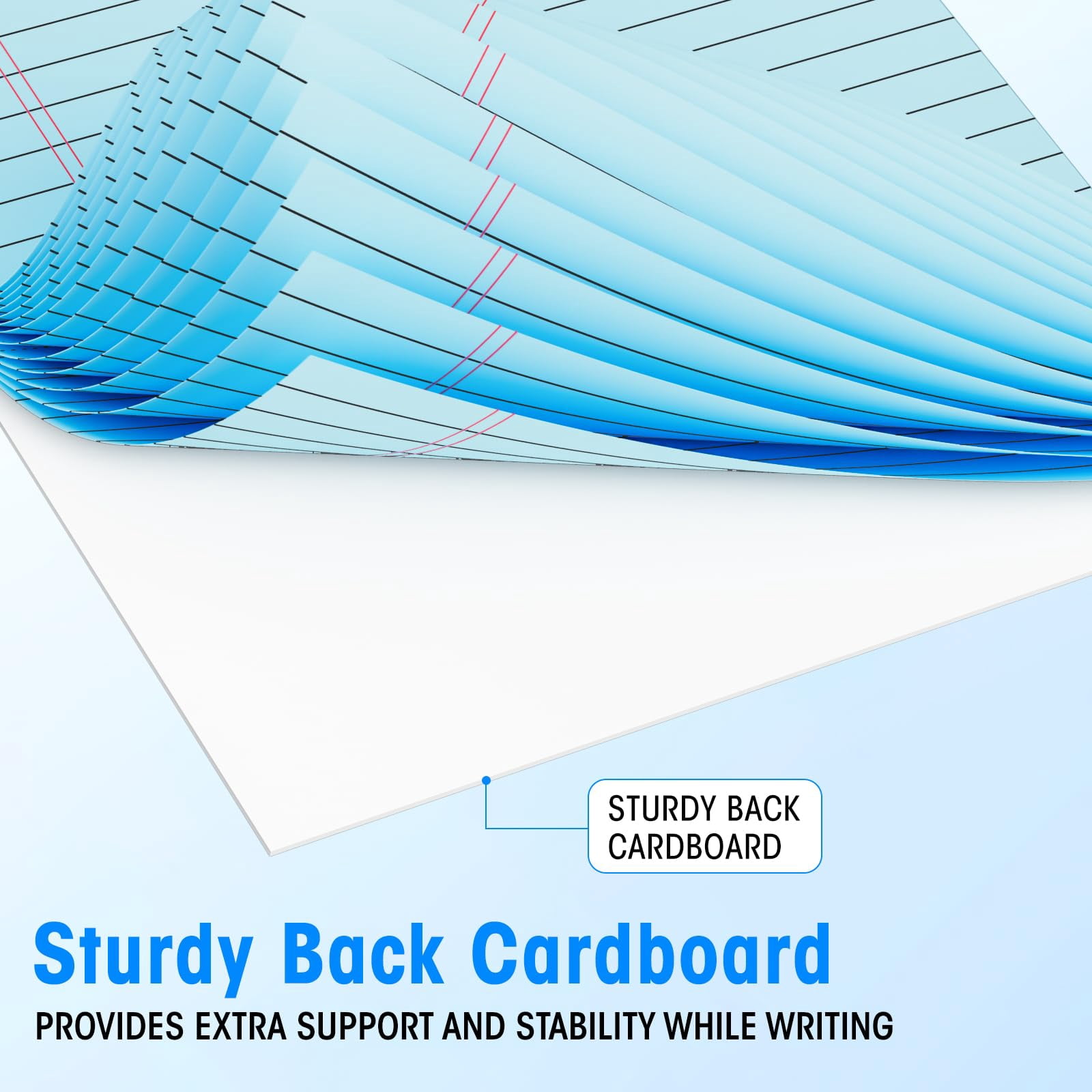 12pcs Legal Pads 8.5 X 11  Notepads 8.5 11 Inch Color Note Clear Print Writing Of Paper Memo Perforate Wide Ruled Lined With Sturdy 30 Sheets/pack