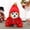 Red, variant on Red Pet Christmas Cloak with Hat Star Pompom Elf Costume for Small Dog Cat | Lovely festive elf style perfect Christmas party outfit holiday gift for puppies and pets