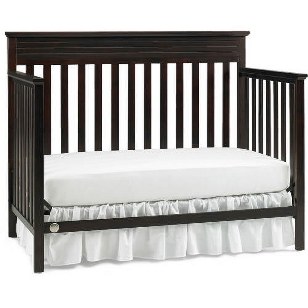 Fisher Price Newbury 4 in 1 Convertible Modern Baby Nursery Crib & Bed, Espresso - image 3 of 6