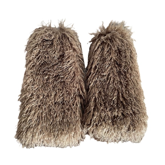 ZPAQI Solid Color Thick Leg Warmers for Winter Outfits Women Plush Boot Cuffs