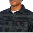 thumbnail image 2 of Orvis Heavyweight Double Brushed Flannel Button Down Shirt with Hand Warmer Pockets (Black and Gray), 2 of 6