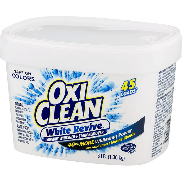OxiClean White Revive Laundry Whitener + Stain Remover, 3 lbs.