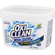 OxiClean White Revive Laundry Whitener and Stain Remover Powder, Alternative to Bleach for Laundry, 3 lb