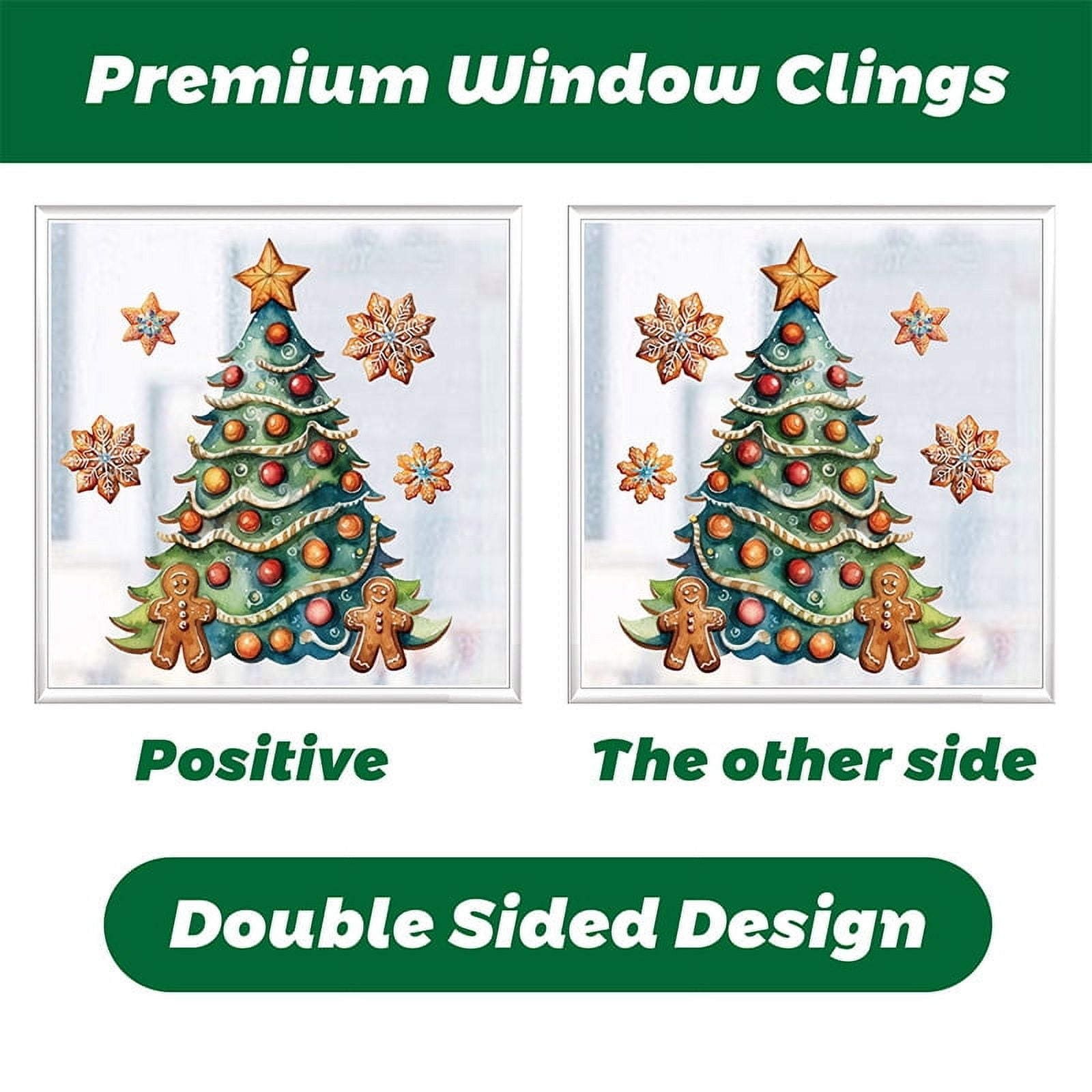 155 Pcs White Snowflakes Window Clings for Glass Windows - 8 Sheets Christmas Window Decal Stickers for Home Office Shop Classroom Indoor for Xmas Holiday Winter Wonderland Frozen Themed Party