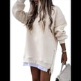 thumbnail image 1 of Sudadera de Larga con Cremallera y Abertura para Mujer, Estilo Informal, con Capucha y Cremallera, para Otoño Albaricoque XL, 1 of 10
