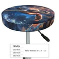thumbnail image 4 of Round Bar Stool Seat Covers, Night Sky Turtle Elastic Round Chair Cover Stool Seat Slipcover Bar Stool Cushions Round Pad for 12-14 inch, 4 of 7