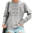 thumbnail image 2 of WEAIXIMIUNG Sweatshirts Grande Taille pour Femmes Fermeture Éclair Pull Col Rond Décontracté avec Imprimé Lettre Haut Confortable pour Maman, 2 of 5