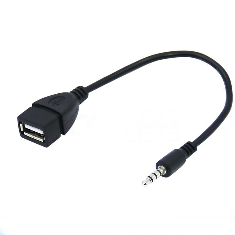 3.5mm Male Audio AUX Jack to USB 2.0 Type A Female Adapter OTG Cable Converter B8F5