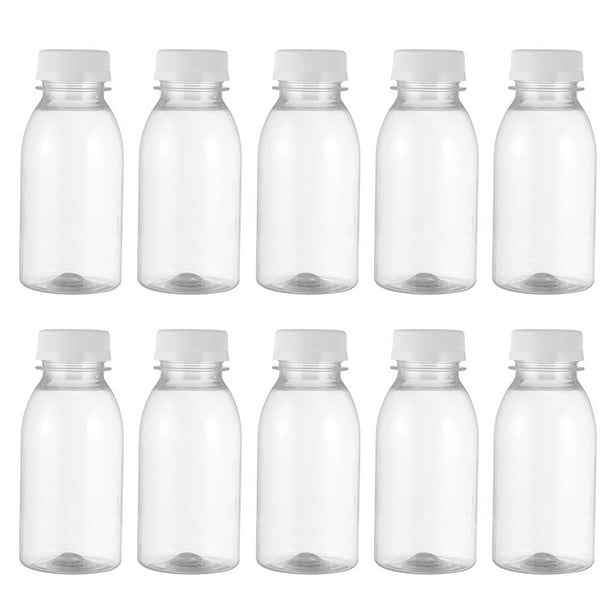 ColoMX Botellas de agua de leche de plástico de 10 piezas 350 ml botellas de bebida de yogur de jugo transparente