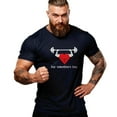 thumbnail image 4 of UVEASISHA Valentines Day Short Sleeve T Shirts for Men Funny Heart Print Crewneck Graphic Tees Regular Fit Casual Gym Workout Shirt Navy XXL, 4 of 6