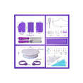 thumbnail image 5 of 137 Duyas Boquillas Rusas Base Giratoria Pasteles Repostería MORADO COLORES, 5 of 5