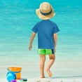 thumbnail image 4 of FORMRS Boys Rash Guard Short Sleeves Swim Shirt Quick Dry UPF 50+ Sun Protection, Sizes 3-12T, Underwater Fish, 4 of 6