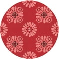 thumbnail image 1 of Ahgly Tapis d'Intérieur Lavable en Machine Carré Rouge, 3 Pieds Carré, 1 of 7
