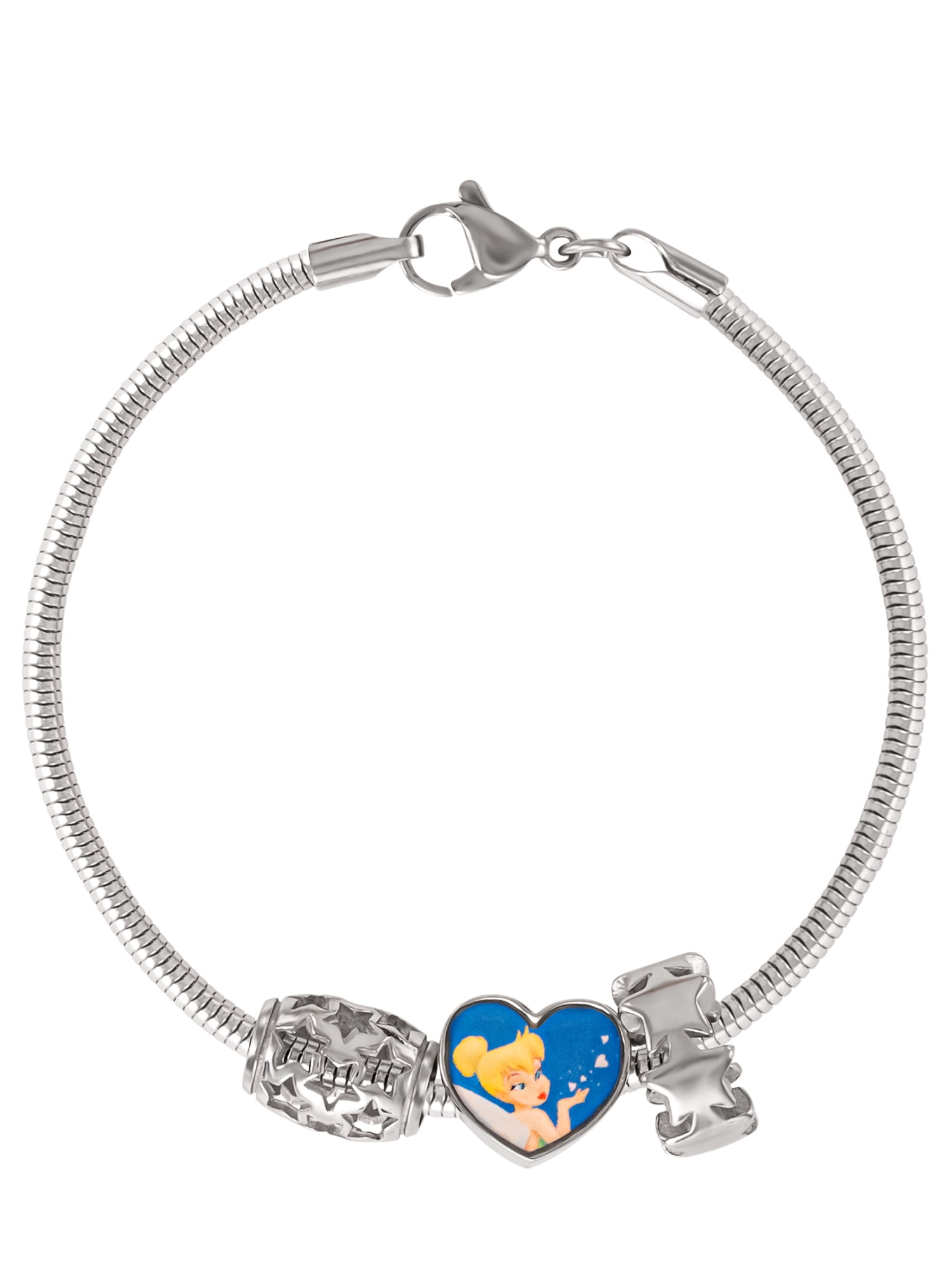 Connections from Hallmark Jewelry Tinker Bell Stainless Steel Charm Bundle Bracelet, 7.25'