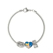 Connections from Hallmark Jewelry Tinker Bell Stainless Steel Charm Bundle Bracelet, 7.25"