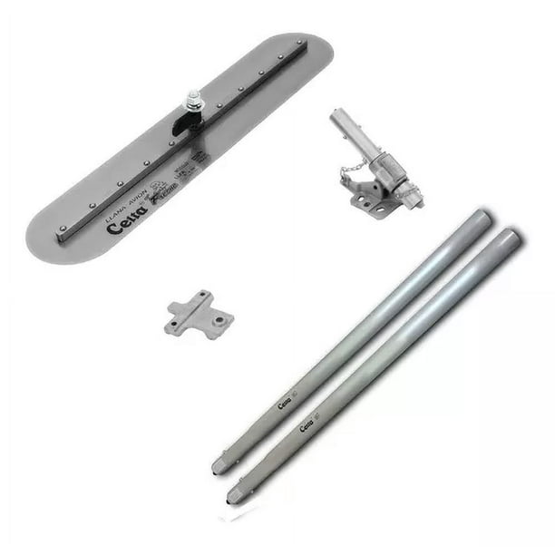 Kit Flota Llana Fresno de 24 Pulgadas, Adaptador para cabezal, Cabezal giratorio, Tubos de Extension de Aluminio de 36 pulgadas