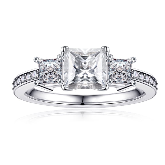 Turandoss 1.5 Carat Moissanite oval Cut Engagement Rings for Women 925 Sterling Silver Diamond Ring Promise Rings for Women