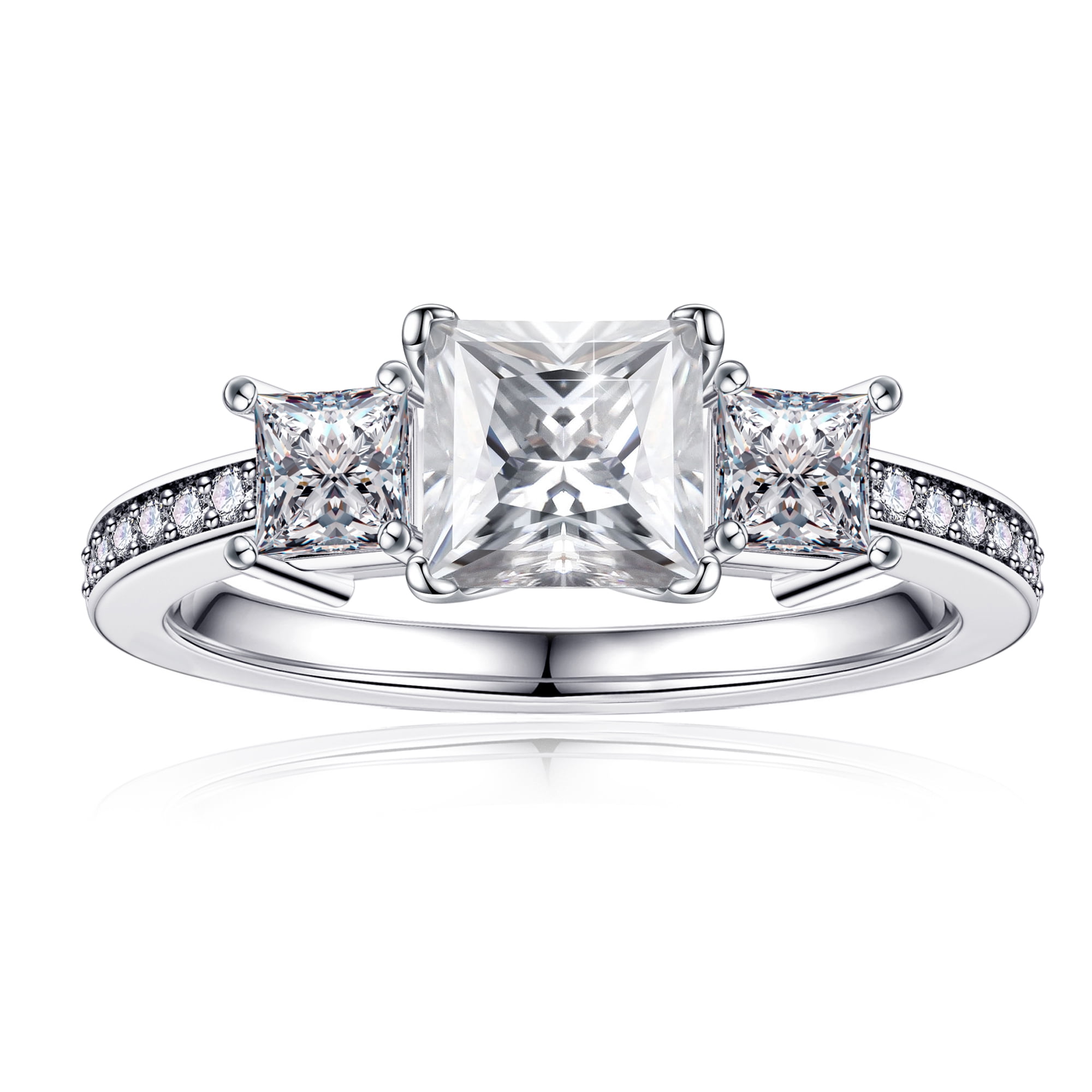 Turandoss 1.5 Carat Moissanite oval Cut Engagement Rings for Women 925 Sterling Silver Diamond Ring Promise Rings for Women