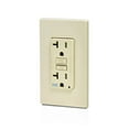 thumbnail image 2 of Leviton Smartlockpro Weather & Tamper-Resistant Duplex Gfci Receptacle With Led, Ivory, Nema 5-20R, 125 Volts, 20 Amps, 2 of 4