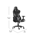 thumbnail image 4 of Flash Furniture X20 Ergonomic LeatherSoft Swivel Reclining Gaming Chair with Transparent Roller, 4 of 4