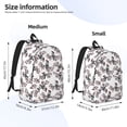 thumbnail image 3 of Naloa Bird Canvas Backpack for Men Women Rucksack Casual Travel Daypack College Tote Satchel Bookbag for Teens-Small, 3 of 7