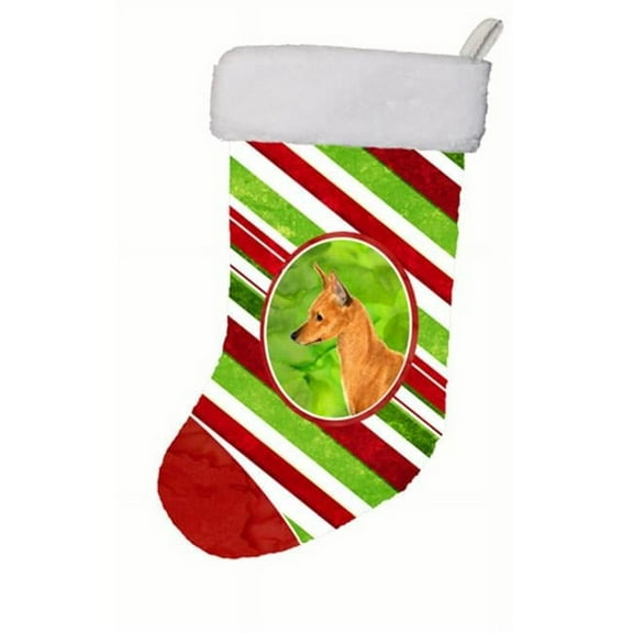 11 x 18 in. Min Pin Winter Snowflakes Christmas Stocking
