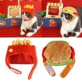 thumbnail image 2 of Necvior Comfortable Pet Hamburger/Fries Hat Dog Cartoon Hat for Dog Photography Props, 2 of 14