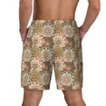 thumbnail image 4 of Uemuo Mandala Pattern Mens Swim Trunks Quick Dry Board Shorts with Mesh Lining, Stretch Beach Shorts Quick Dry No-Chafing Board Shorts-Small, 4 of 9