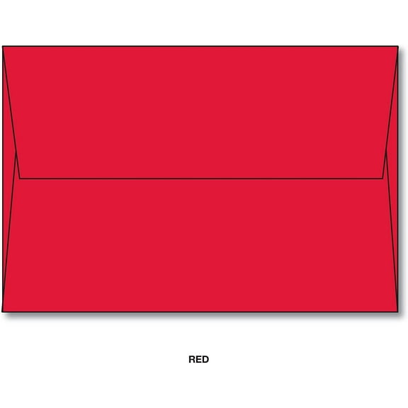 Holiday Red Christmas A6 (4 3/4 X 6 1/2) Envelopes - 25 Per Pack - Mohawk Britehue M67503