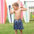 thumbnail image 4 of FORMRS Boys Swim Trunks Quick Dry Mesh Lining Beach Boardshorts, Sizes XS-XL, Watercolor Shark Pattern, 4 of 7