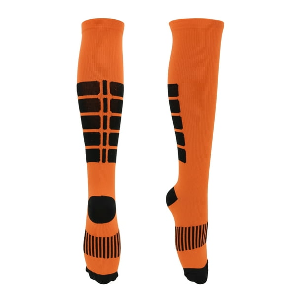Calcetines de Ciclismo Únicos Bargains Transpirables Moldeadores Absorbentes de Sudor Calcetines de Bicicleta al Aire Libre Naranja Negro Tamaño L Neutro y Universal 1 Par