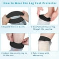 thumbnail image 5 of Knee Cast Cover for Shower, Waterproof Bandage and Cast Protector for Knee Replacement Surgery, Wound, Burns Watertight Protection Reusable, 5 of 6