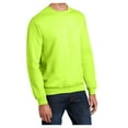 thumbnail image 4 of Mens Core Fleece Classic Crewneck Cotton/Poly fleece Sweatshirt Neon Yellow 3XL, 4 of 6