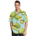 thumbnail image 6 of Green Turtles Men's Hawaiian Wrinkle Free Button Down Short Sleeve Shirt Casual Shirts Beach Shirts, 6 of 8