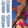 thumbnail image 4 of Pegatinas Tatuaje Larga Duración Likrtyny manga tótem Falso impermeables 4 Piezas, 4 of 9