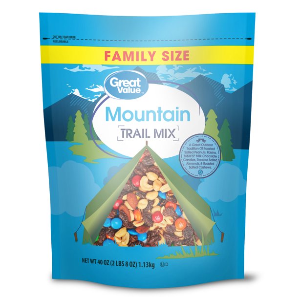 Great Value Mountain Trail Mix, Family Size, 40 oz