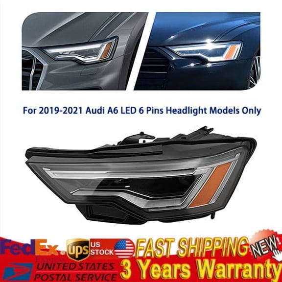 For 2019-2021 Audi A6 LED Headlight Assembly Headlamp Left Driver Side 6 Pins