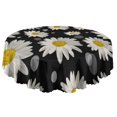 thumbnail image 5 of Round Tablecloth 60 Inch Wrinkle Free Daisy Table Cover Floral Kitchen Dining, 5 of 5