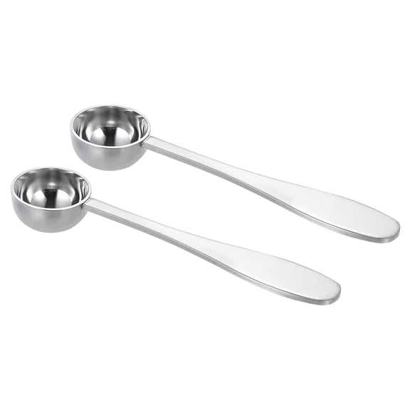 Uxcell 2 pack 5ml Tea Spoon Scoop, Stainless Steel Measuring Spoon for Loose Leaf Tea, Silver