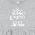 thumbnail image 4 of Inktastic Mommy and Daddy Little Valentine Girls Baby Dress, 4 of 5